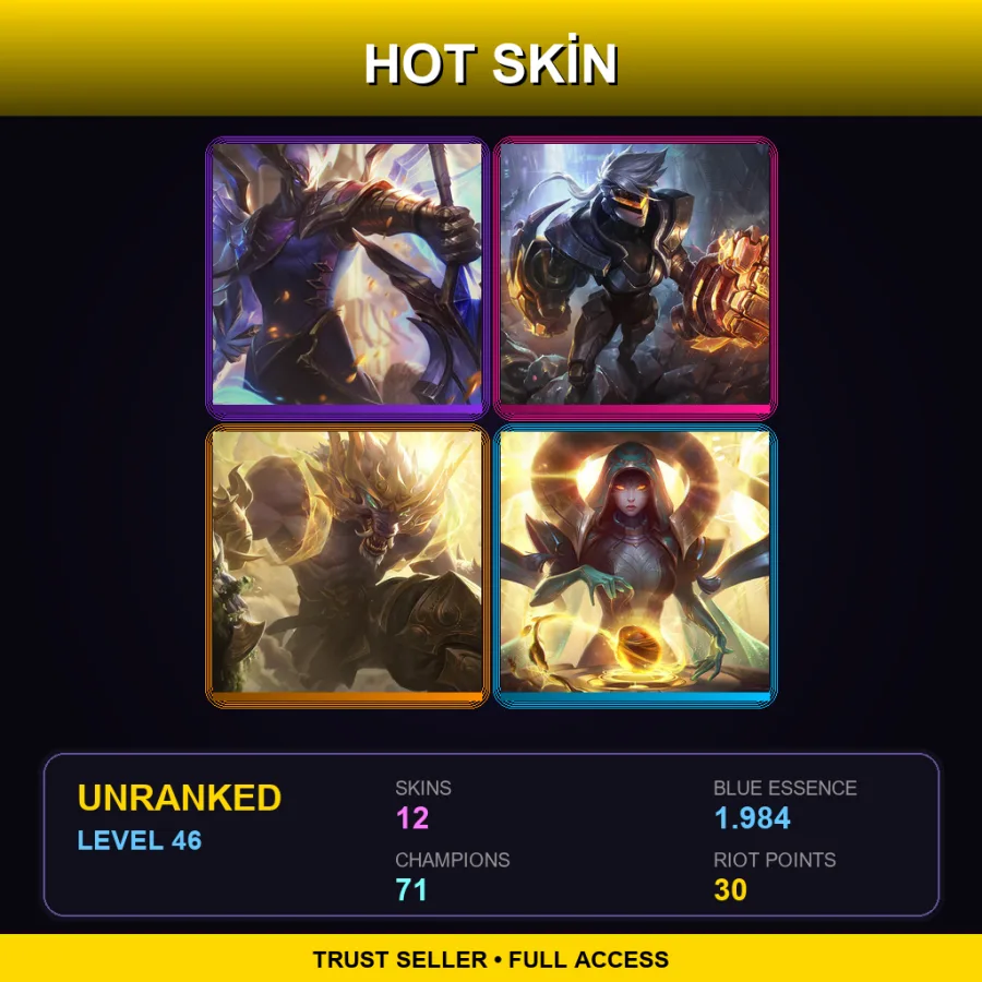 EUNE | Victorious Aatrox | PROJECT: Vi | Lunar Guardian Warwick | Odyssey Sona | 12 Skin | 71 Champ | Lv46