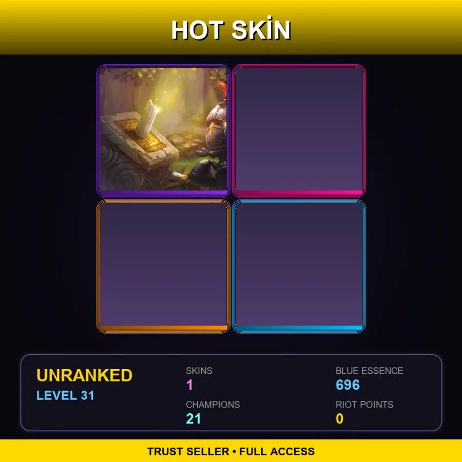 EUW | Little Knight Amumu | 1 Skin | 21 Champ | Lv31