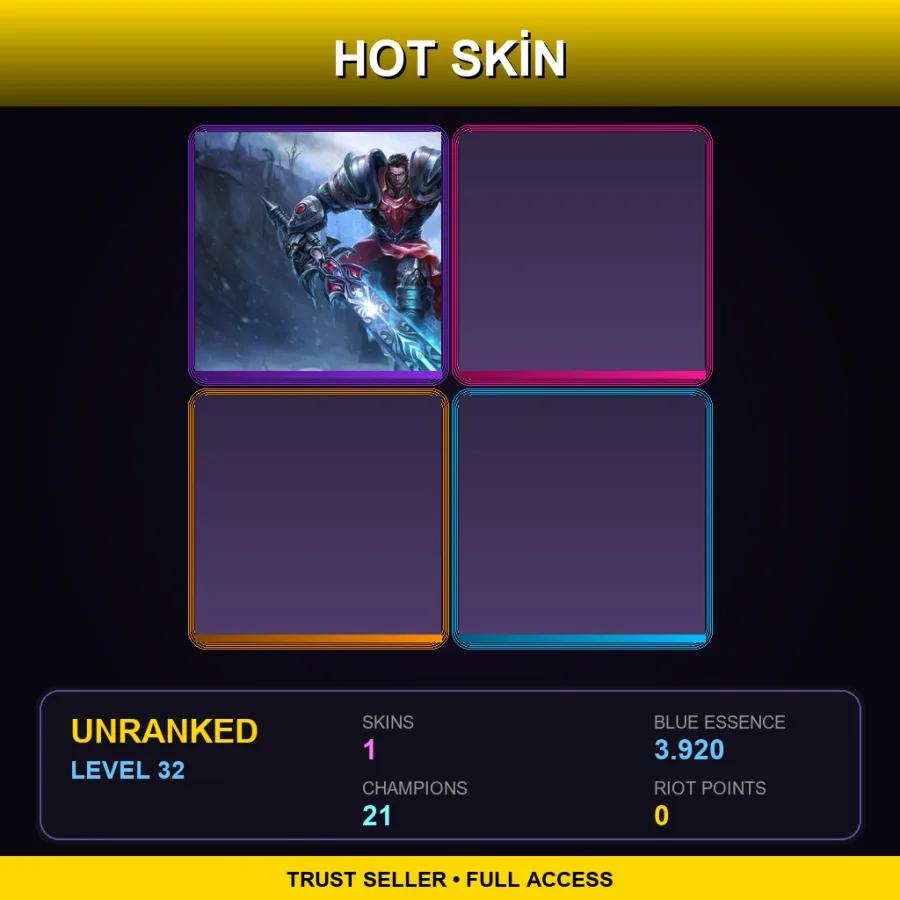 EUW | Lv32 | Unranked | 1 Skin | 21 Champ