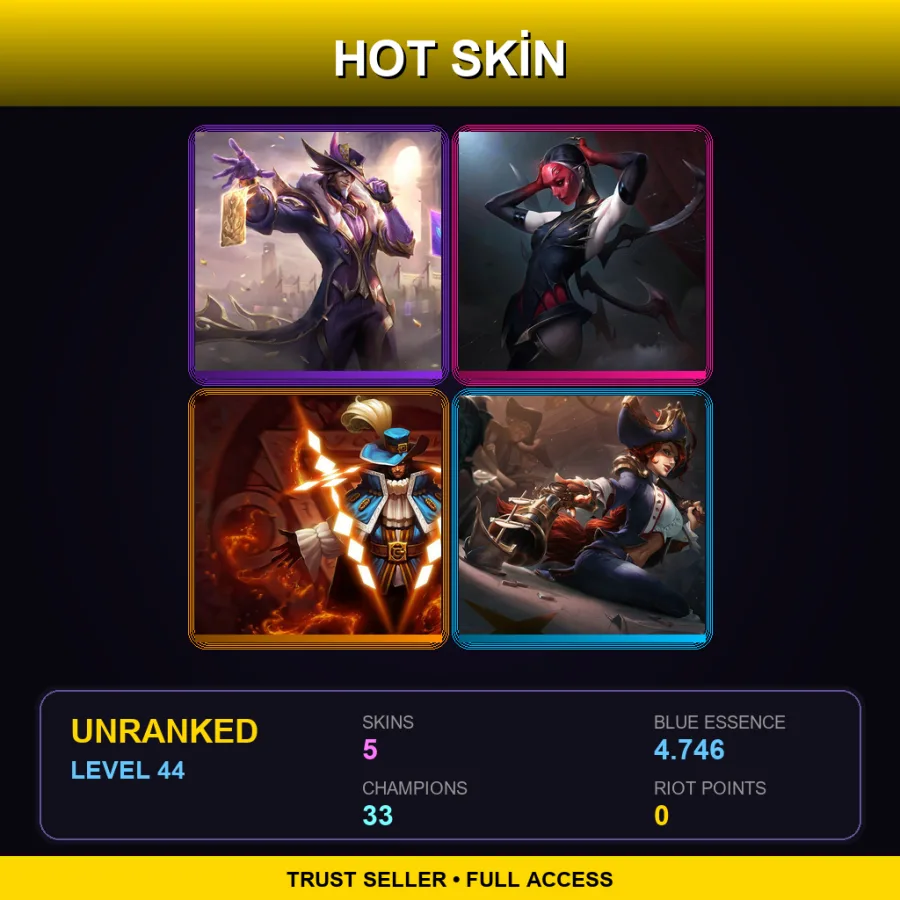 BR | Lv44 | Unranked | 5 Skin | 33 Champ