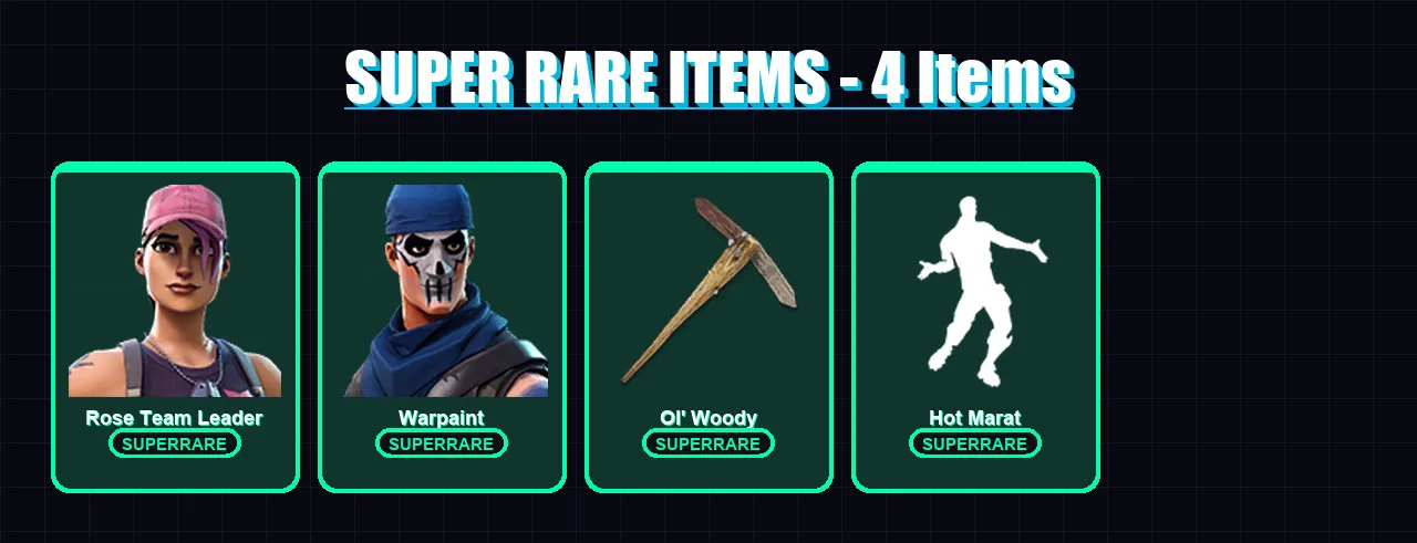 [PC/XBOX] | Rose Team Leader | Warpaint | Deadpool | Gear Specialist Maya | Lynx | 76 skin | 51 pickaxe | 46 emote | 53 glider | Lv994
