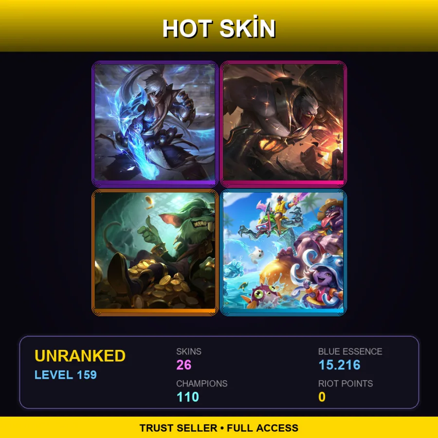 LAN | Lv159 | Unranked | 26 Skin | 110 Champ — Enchanted Galio