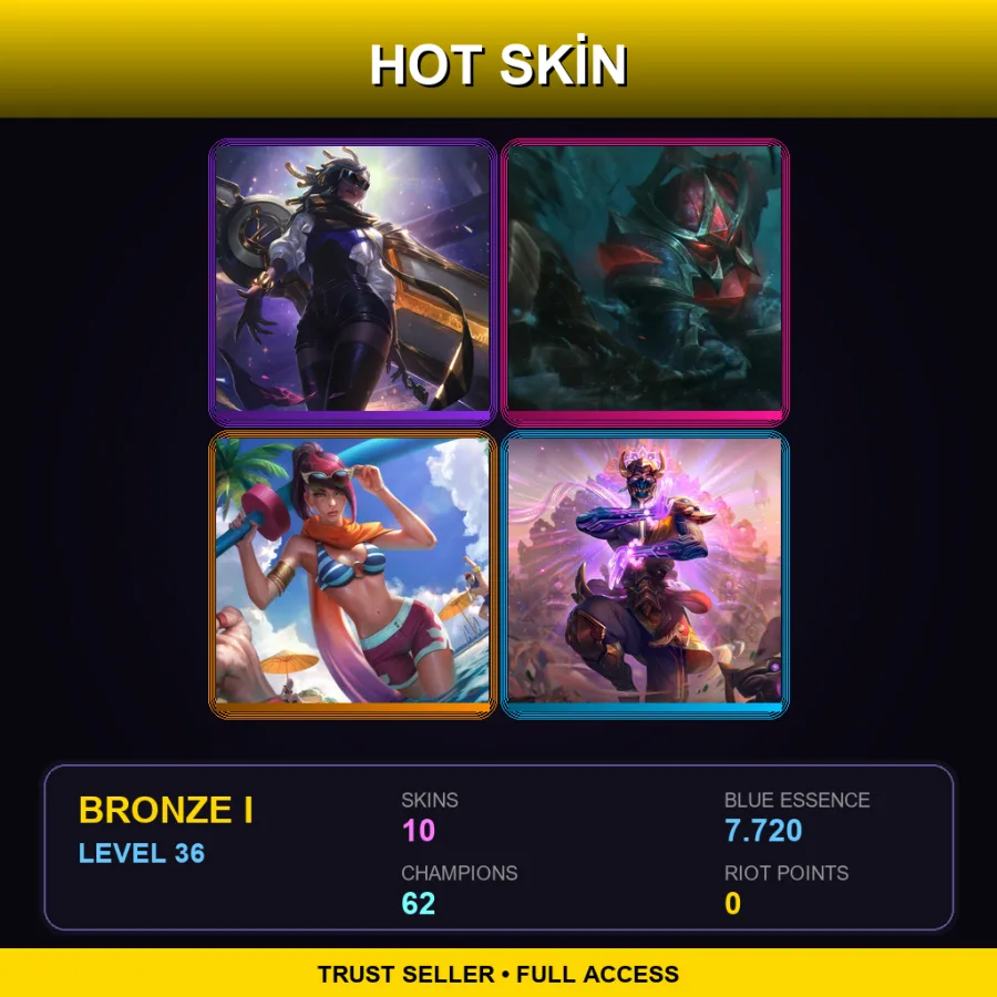 BR | Lv36 | Bronze I | 10 Skin | 62 Champ