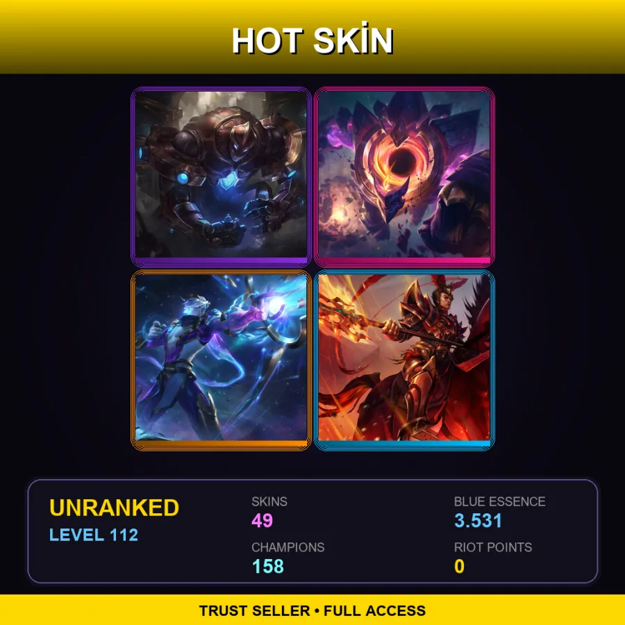 VN | Lv112 | Unranked | 49 Skin | 158 Champ