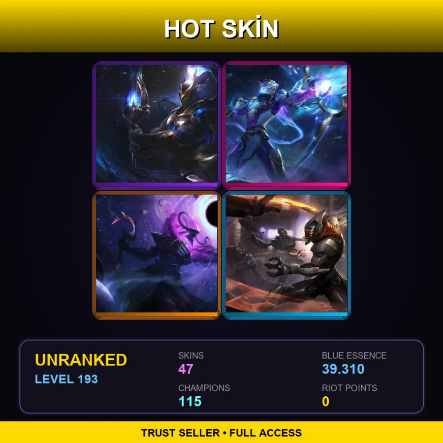 LAN | Lv193 | Unranked | 47 Skin | 115 Champ — Worlds 2015 Kalista