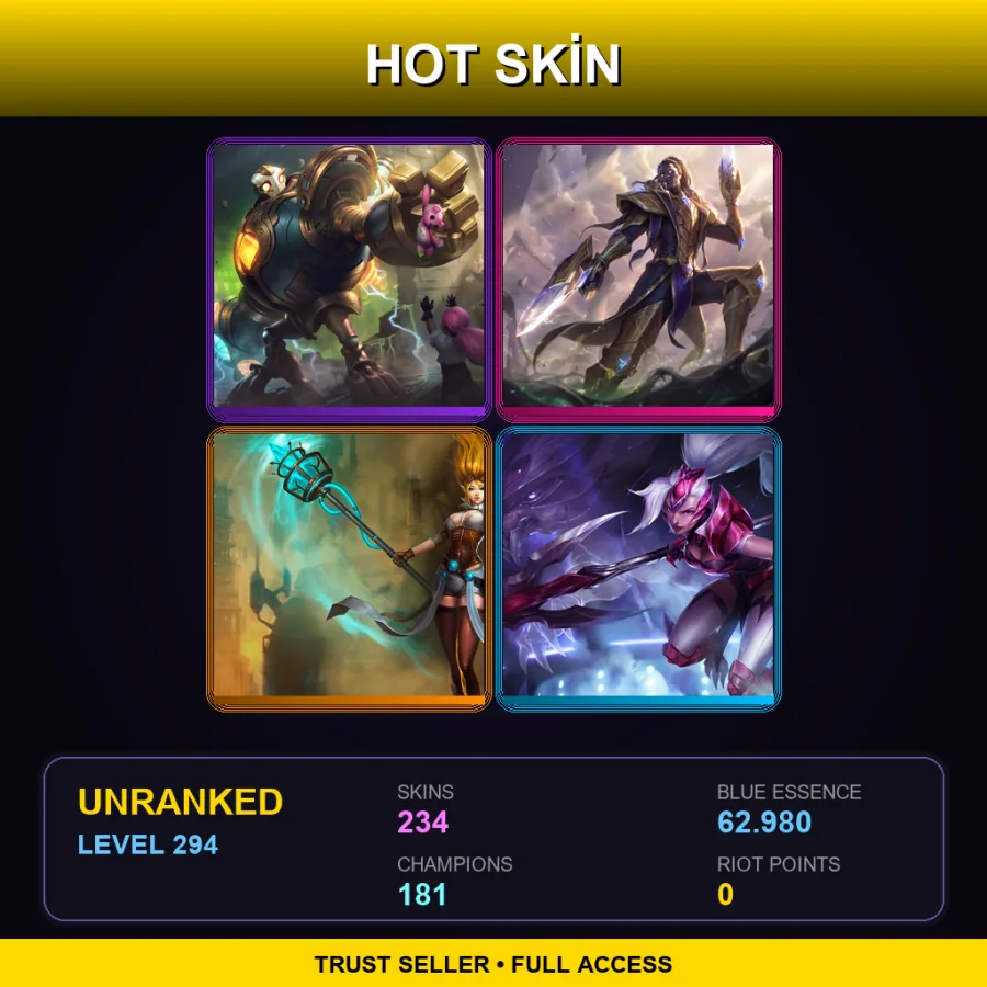 VN | Lv294 | Unranked | 234 Skin | 181 Champ with Fiddlesticks
