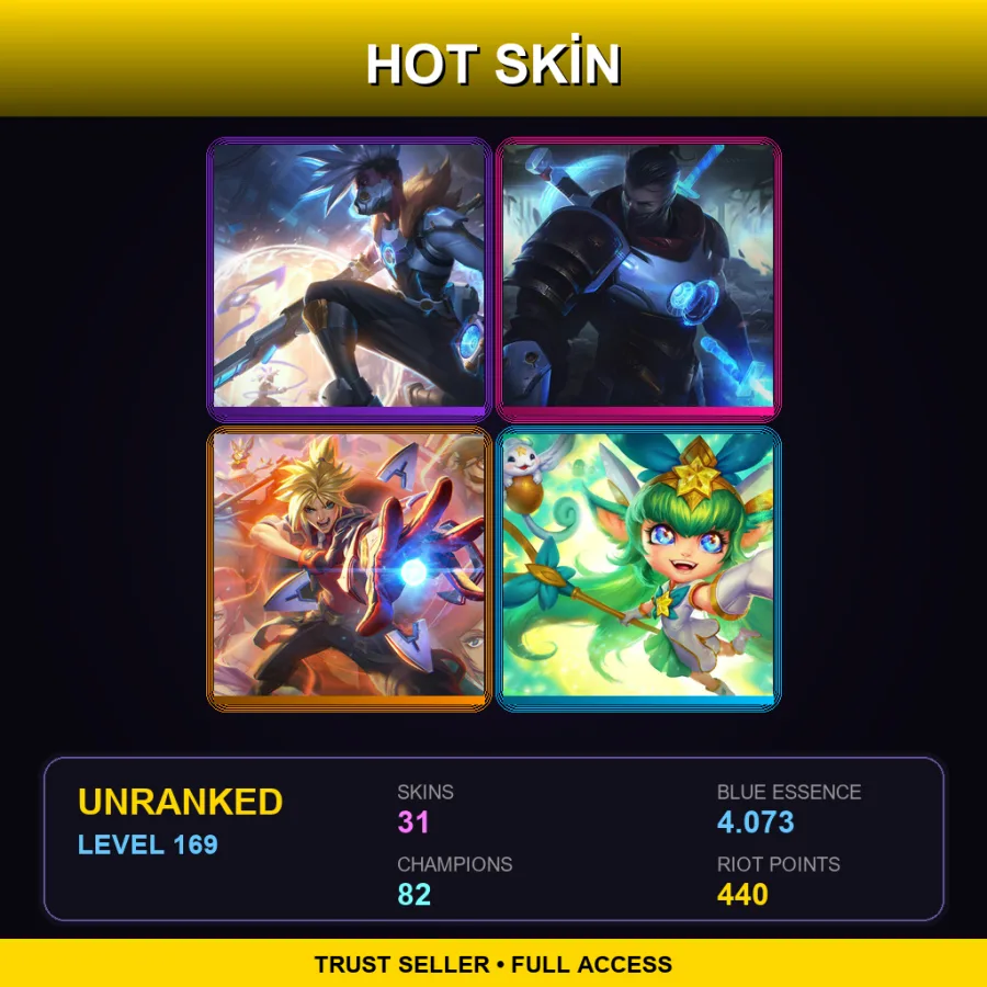 LAN | Lv169 | Unranked | 31 Skin | 82 Champ — Skt T1 Jhin