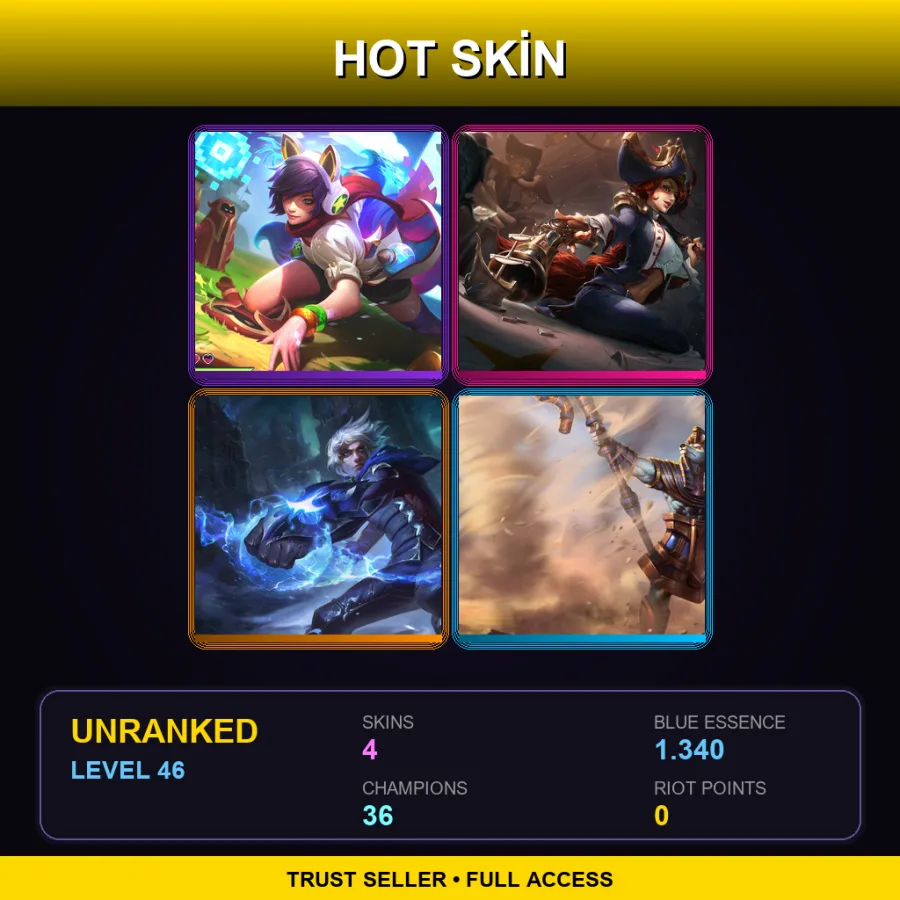 BR | Lv46 | Unranked | 4 Skin | 36 Champ