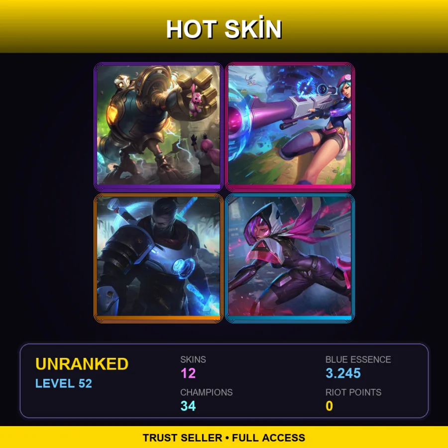 EUW | Lv52 | Unranked | 12 Skin | 34 Champ — Spirit Blossom Vayne