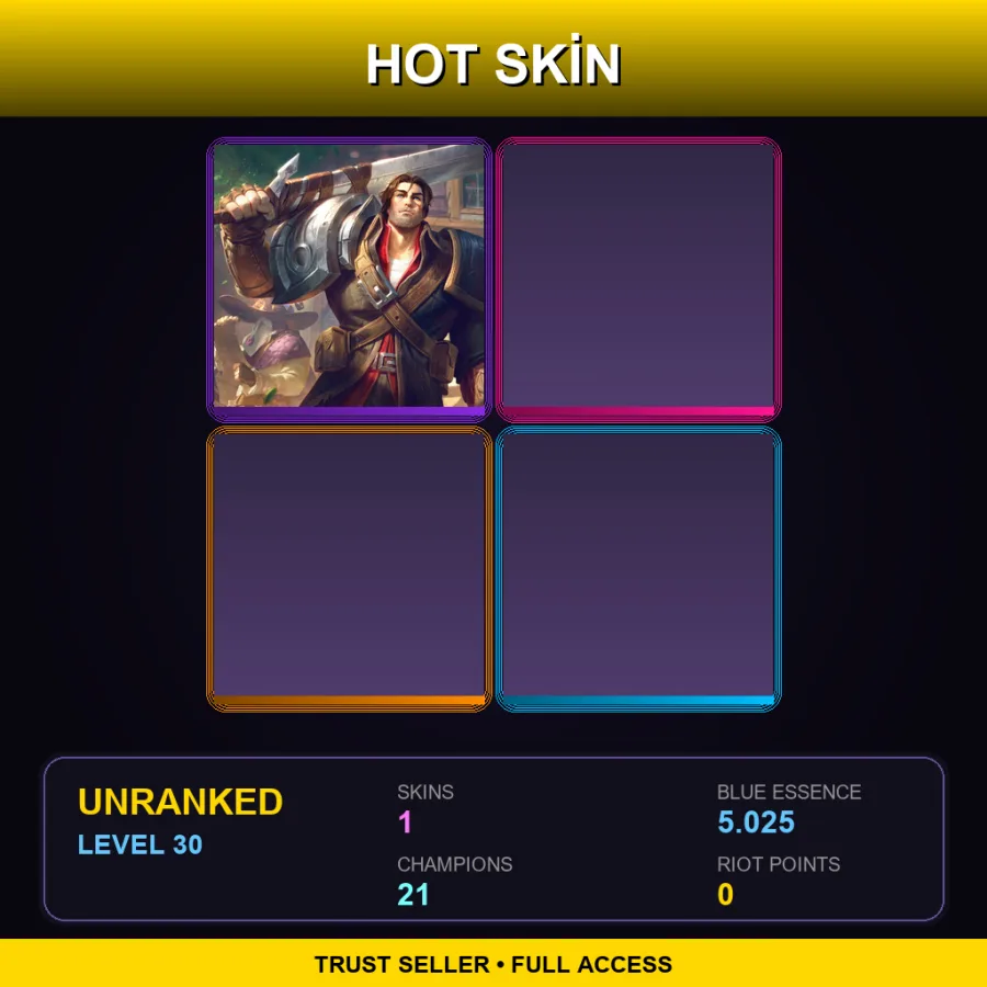EUNE | Lv30 | Unranked | 1 Skin | 21 Champ