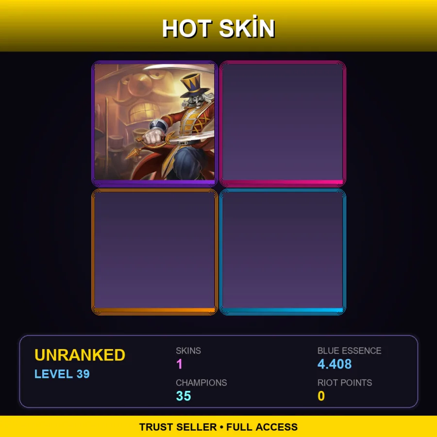 ME | Lv39 | Unranked | 1 Skin | 35 Champ