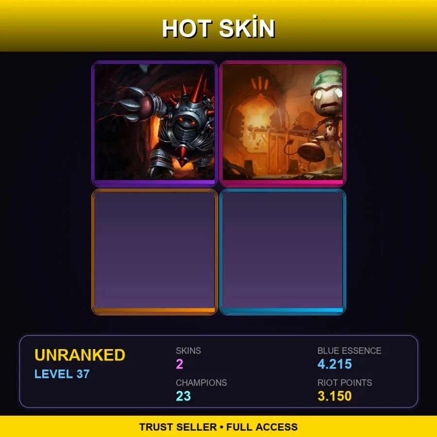 OCE | Lv37 | Unranked | 2 Skin | 23 Champ