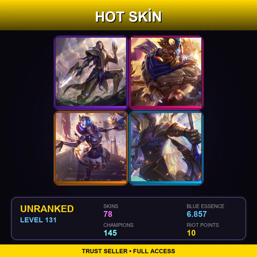 BR | Lv131 | Unranked | 78 Skin | 145 Champ