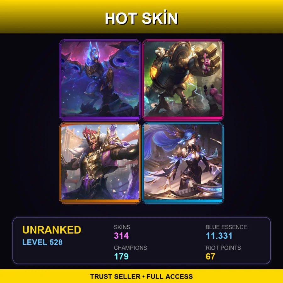 TR | Cosmic Flight Anivia | Victorious Blitzcrank | Victorious Draven | Victorious Sona | 314 Skin | 179 Champ | Lv528