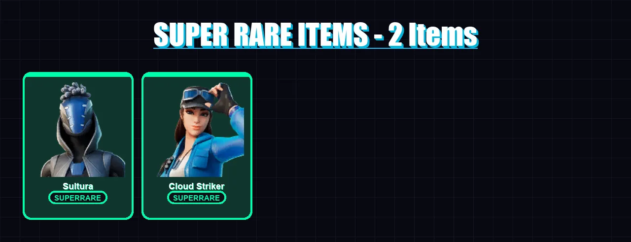[PS4/PS5/XBOX/PC] | Sultura | Cloud Striker | Predator | Kymera | Menace | 36 skin | 42 pickaxe | 32 emote | 34 glider | Lv405