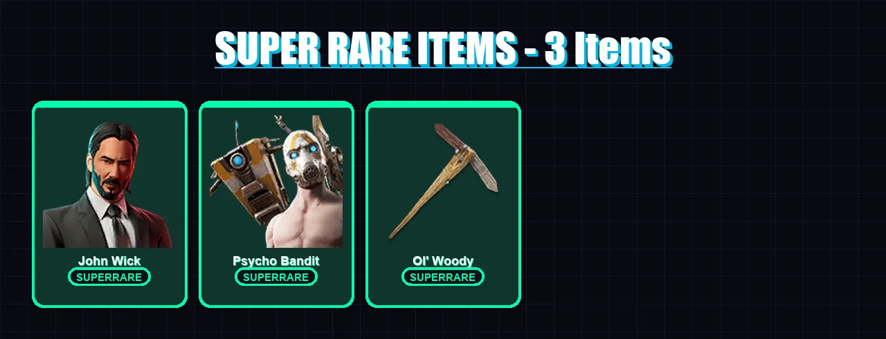 [PS4/PS5/PC] | John Wick | Psycho Bandit | Oro | Hunter | Deadeye | 236 skin | 235 pickaxe | 155 emote | 95 glider | Lv1741