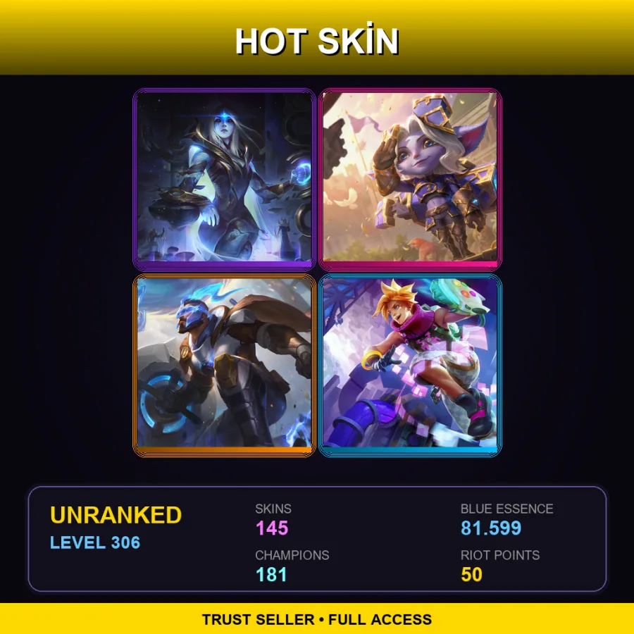 VN | Lv306 | Unranked | 145 Skin | 181 Champ — Creator Viktor