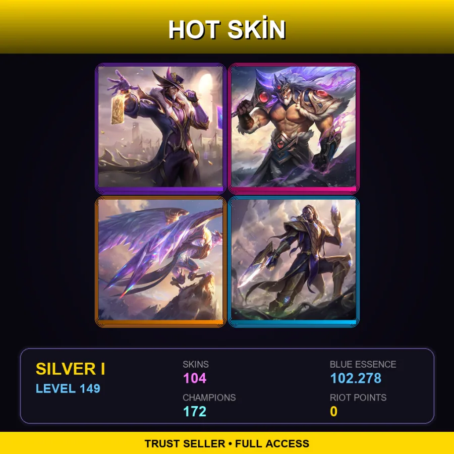 VN | Lv149 | Silver I | 104 Skin | 172 Champ