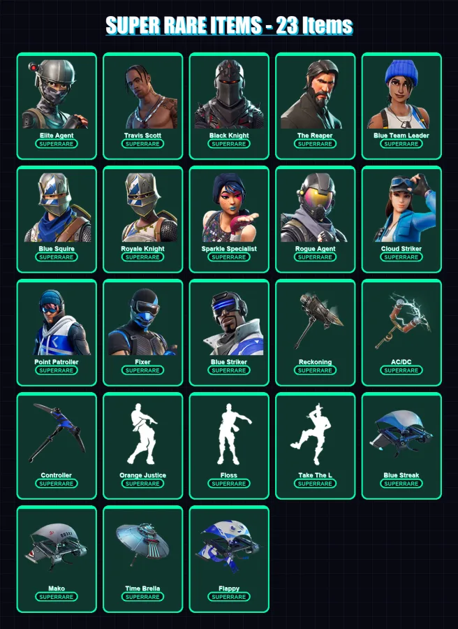 [PS4/PS5/XBOX/PC] | Elite Agent | Travis Scott | Black Knight | 144 skin | Lv1414