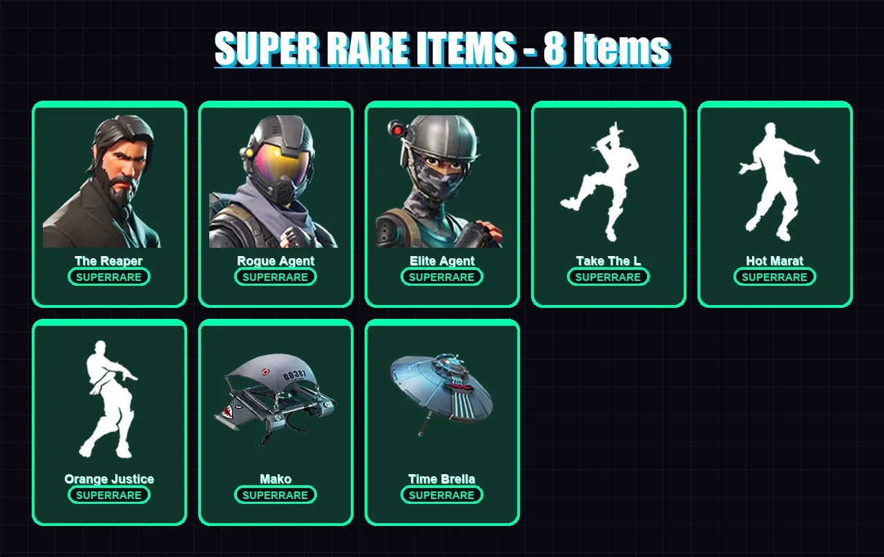 [PC/PSN] | The Reaper | Rogue Agent | Elite Agent | Dark Voyager | The Visitor | 26 skin | 32 pickaxe | 41 emote | 39 glider | Lv549