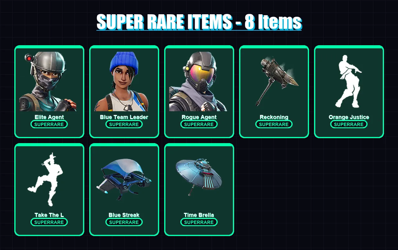 [PC/XBOX] | Elite Agent | Blue Team Leader | Rogue Agent | Calamity | Drift | 26 skin | 27 pickaxe | 32 emote | 32 glider | Lv514