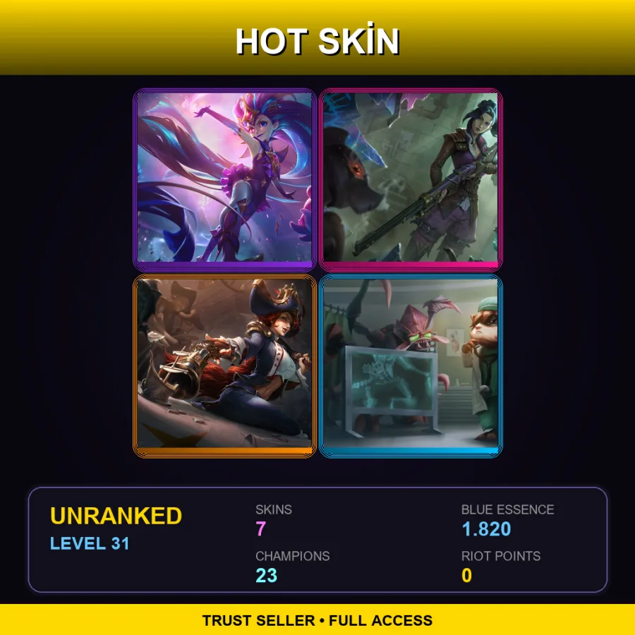 LAN | Lv31 | Unranked | 7 Skin | 23 Champ