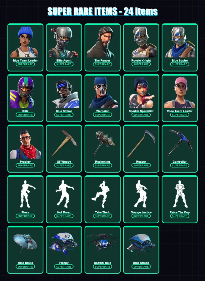 [PS4/PS5/XBOX/PC] | Blue Team Leader | Elite Agent | The Reaper | 214 skin | Lv3132