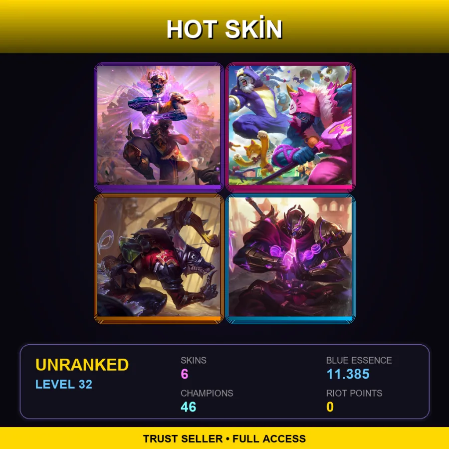 LAN | Lv32 | Unranked | 6 Skin | 46 Champ