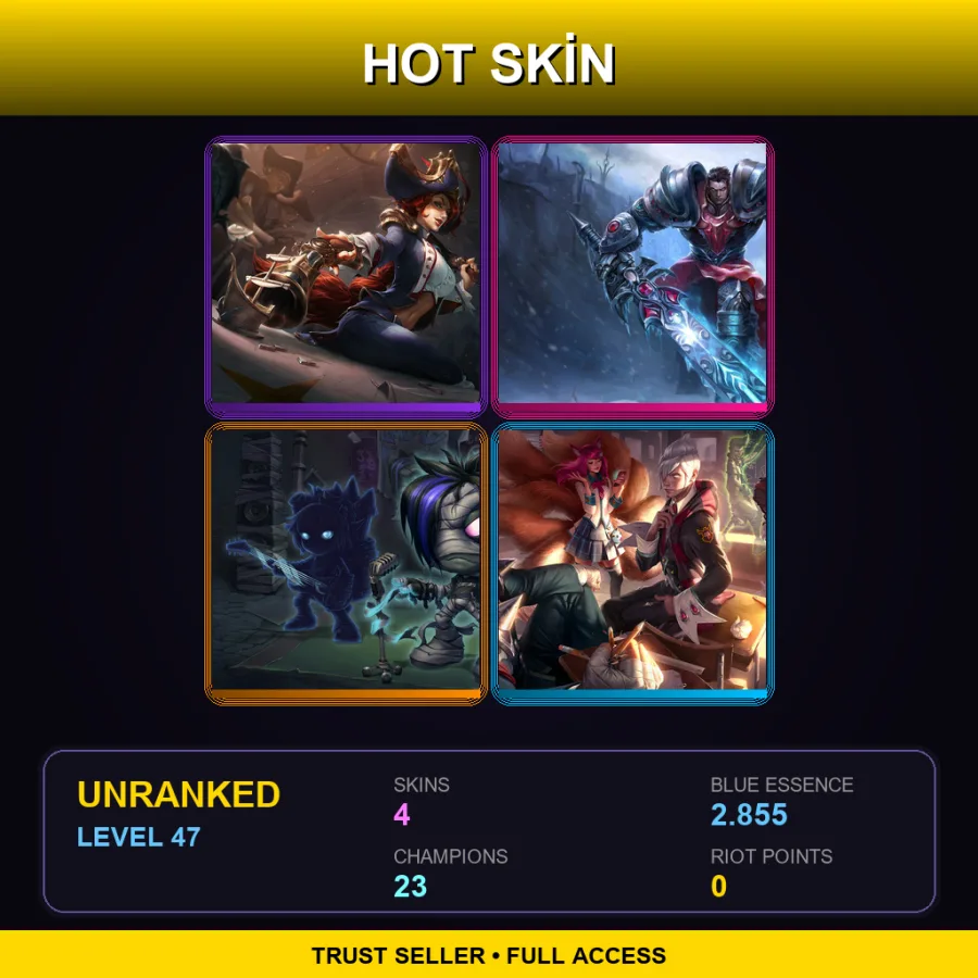 EUW | Lv47 | Unranked | 4 Skin | 23 Champ