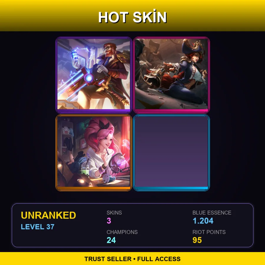 ME | Lv37 | Unranked | 3 Skin | 24 Champ