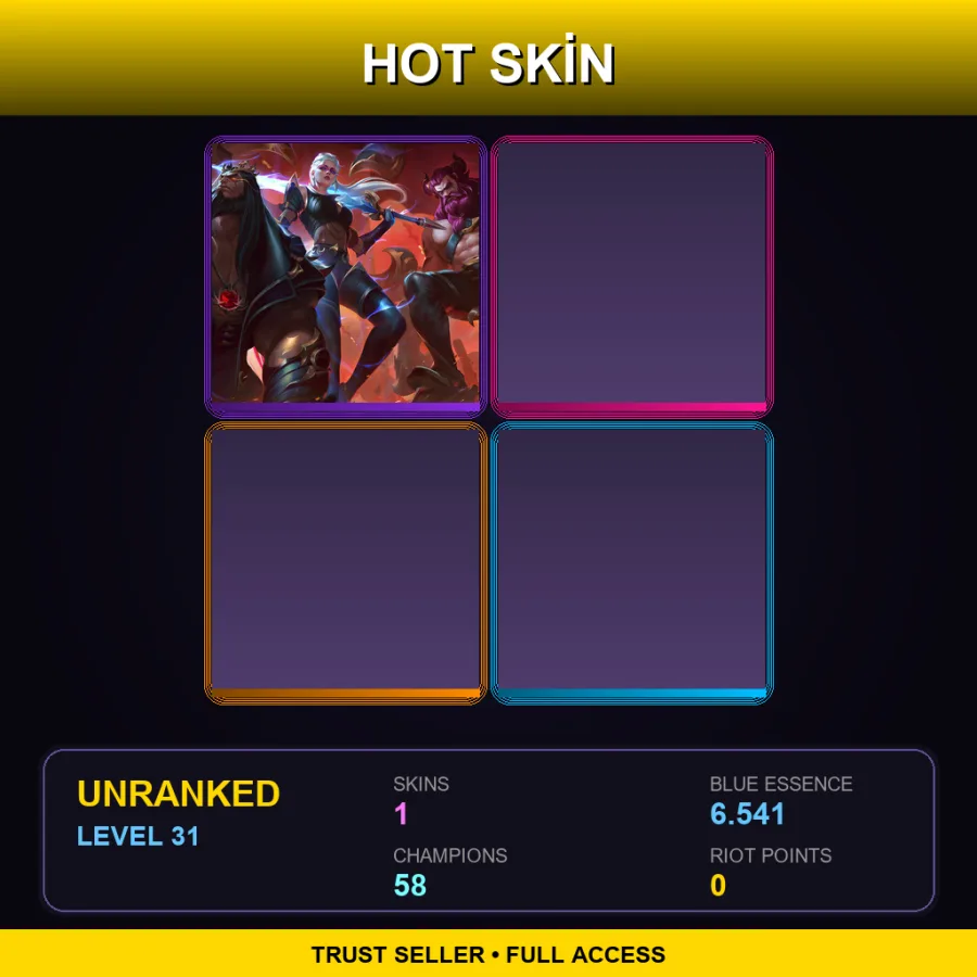 EUW | Lv31 | Unranked | 1 Skin | 58 Champ — LoL account