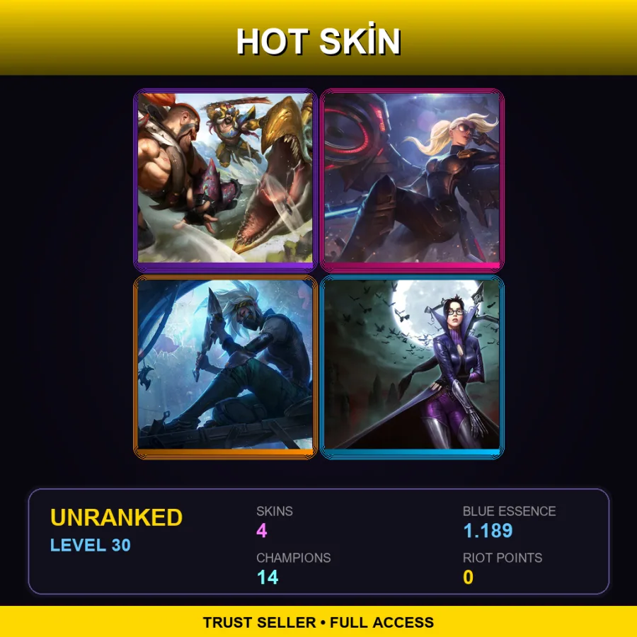 LAS | Lv30 | Unranked | 4 Skin | 14 Champ