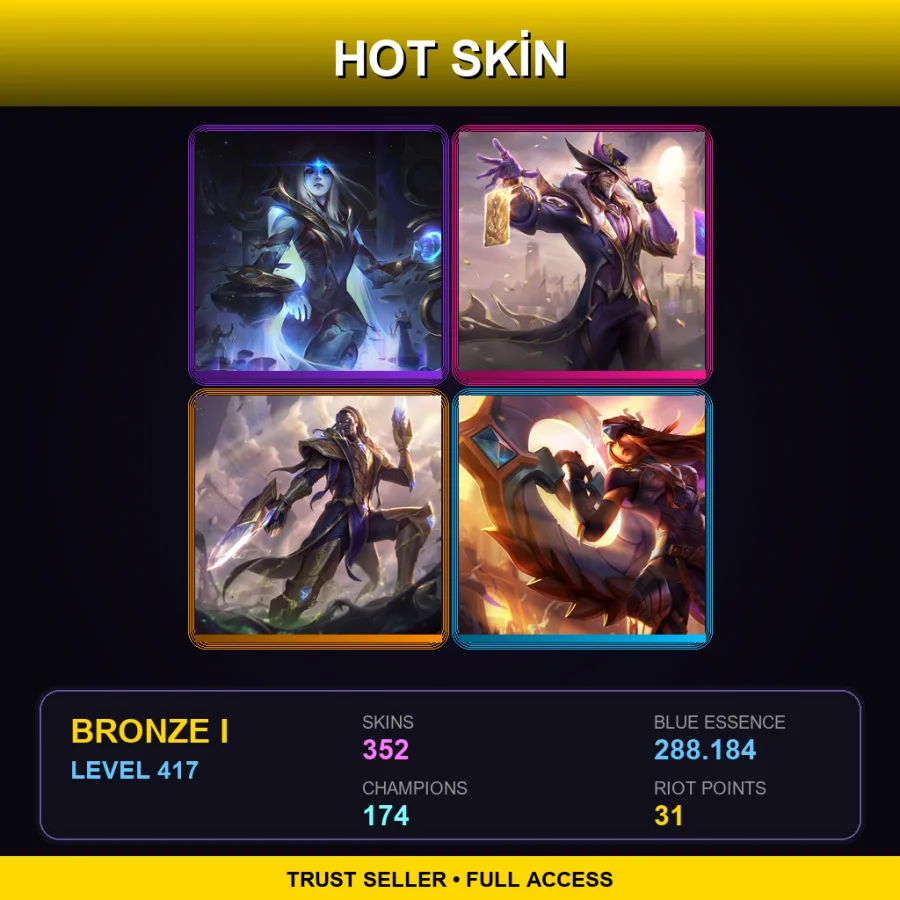 BR | Lv417 | Bronze I | 352 Skin | 174 Champ