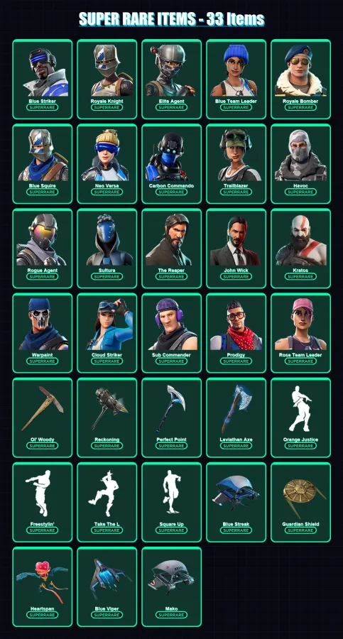 [SWITCH/XBOX/PSN/PC] | Blue Striker | Royale Knight | Elite Agent | 162 skin | Lv846