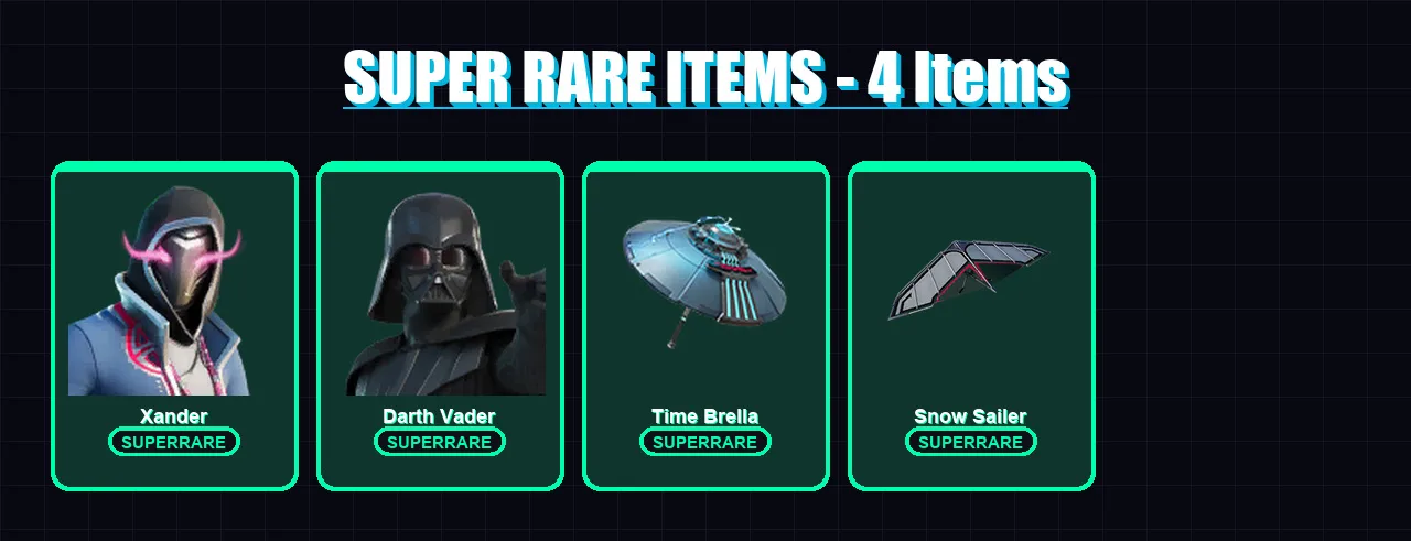 [PC] | Xander | Darth Vader | Mizuki | Malik | Son Goku | 152 skin | 193 pickaxe | 163 emote | 150 glider | Lv2703 — Fortnite account