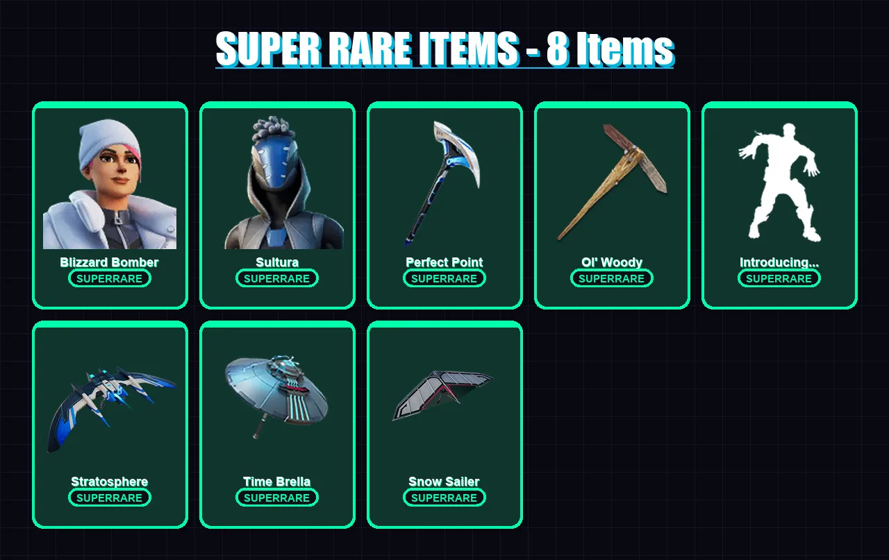 [PS4/PS5/PC] | Blizzard Bomber | Sultura | Peter Griffin | Ark | Backlash | 58 skin | 124 pickaxe | 103 emote | 98 glider | Lv1940