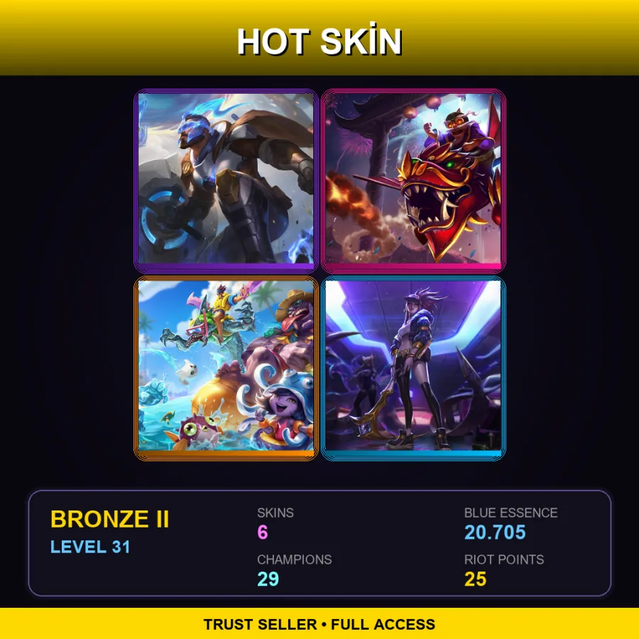 TR | Lv31 | Bronze II | 6 Skin | 29 Champ