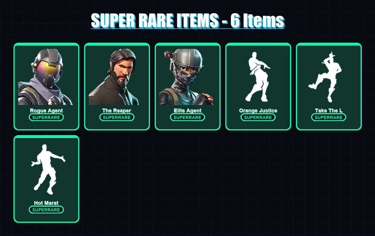 [PS4/PS5/XBOX/PC] | Rogue Agent | The Reaper | Elite Agent | Hybrid | Dark Voyager | 39 skin | 34 pickaxe | 41 emote | 43 glider | Lv668 — Fortnite account