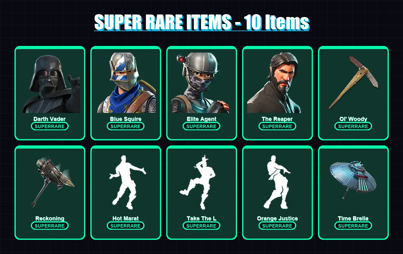 [PC/XBOX/PSN] | Darth Vader | Blue Squire | Elite Agent | The Reaper | Mizuki | 130 skin | 157 pickaxe | 109 emote | 131 glider | Lv1717