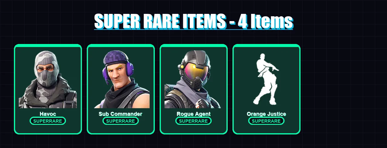 [PC/XBOX] | Havoc | Sub Commander | Rogue Agent | Carbide | Dark Vanguard | 18 skin | 18 pickaxe | 25 emote | 21 glider | Lv162 — Fortnite account