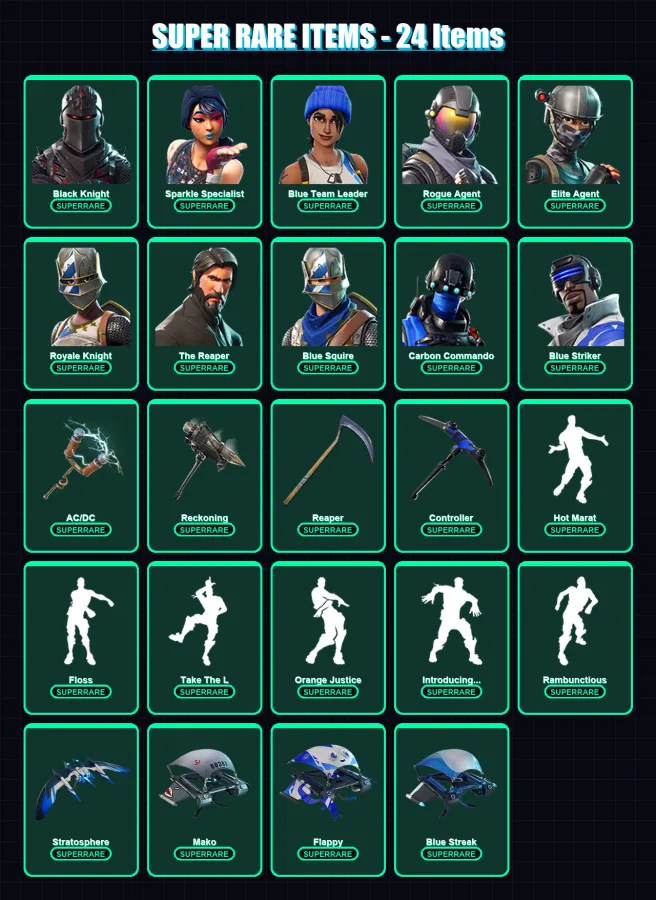 [PS4/PS5/XBOX/PC] | Black Knight | Sparkle Specialist | Blue Team Leader | 88 skin | Lv629