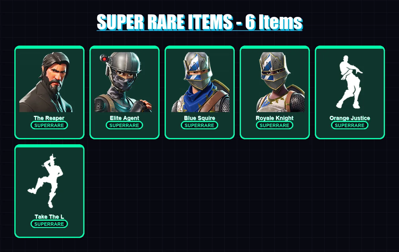 [PC/XBOX/PSN] | The Reaper | Elite Agent | Blue Squire | Royale Knight | Dark Voyager | 8 skin | 9 pickaxe | 15 emote | 13 glider | Lv223