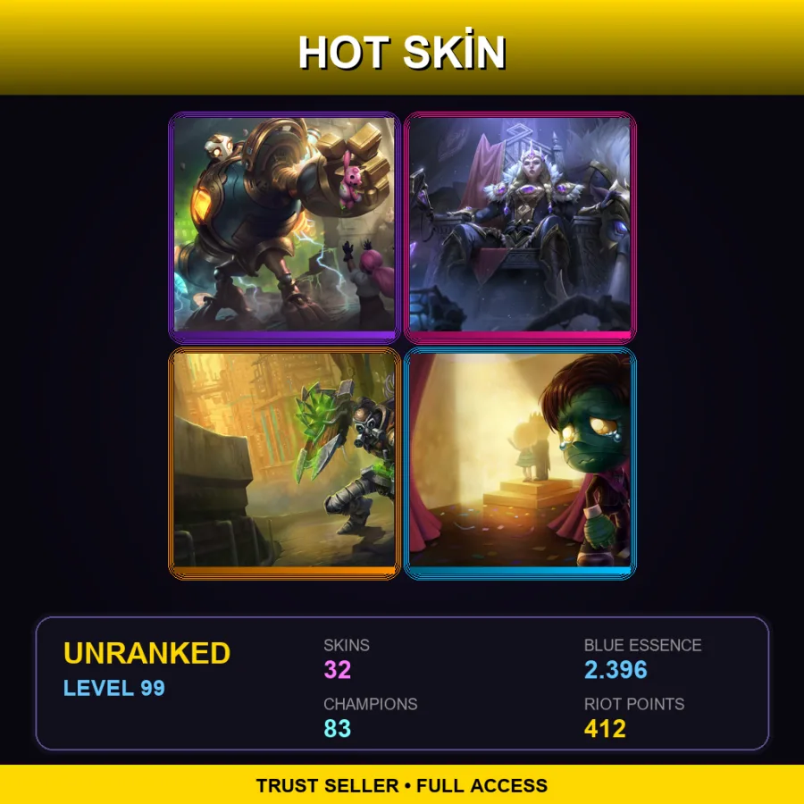 TW | Lv99 | Unranked | 32 Skin | 83 Champ — Sanguine Garen