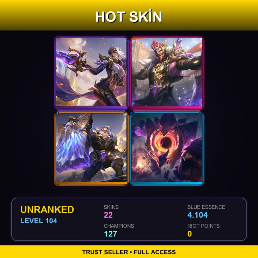 EUW | Lv104 | Unranked | 22 Skin | 127 Champ — Molten Rammus