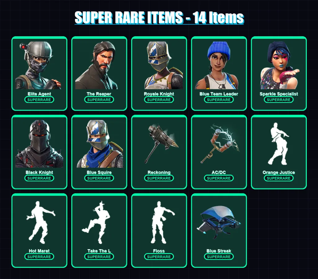 [PS4/PS5/XBOX/PC] | Elite Agent | The Reaper | Royale Knight | 39 skin | Lv662