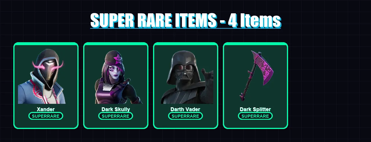 [PC] | Xander | Dark Skully | Darth Vader | Renzo the Destroyer | The Imagined | 185 skin | 240 pickaxe | 195 emote | 171 glider | Lv2196