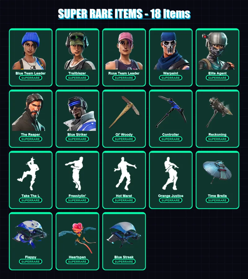 [PS4/PS5/XBOX/PC] | Blue Team Leader | Trailblazer | Rose Team Leader | 154 skin | Lv2782 — Fortnite account