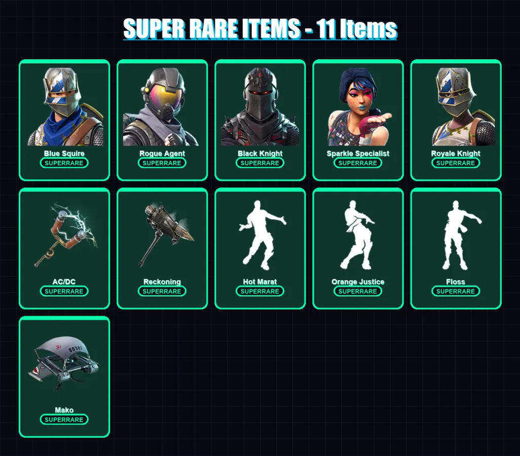 [PS4/PS5/XBOX/PC] | Blue Squire | Rogue Agent | Black Knight | 80 skin | Lv1753