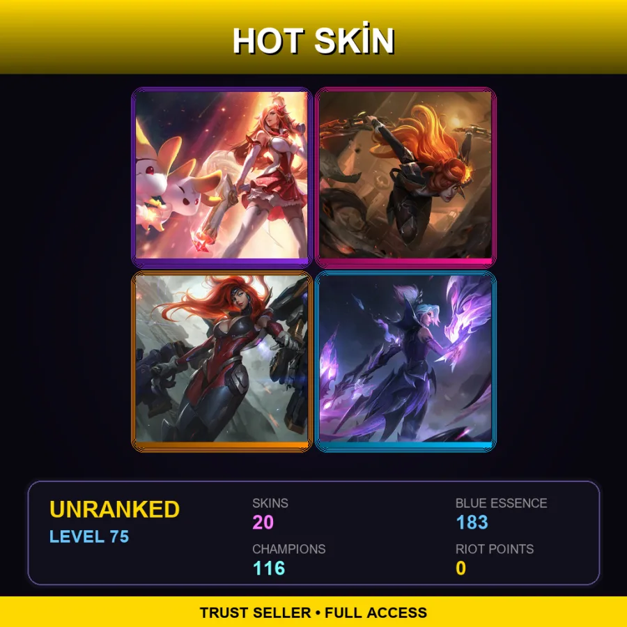 LAN | Lv75 | Unranked | 20 Skin | 116 Champ — Lollipoppy