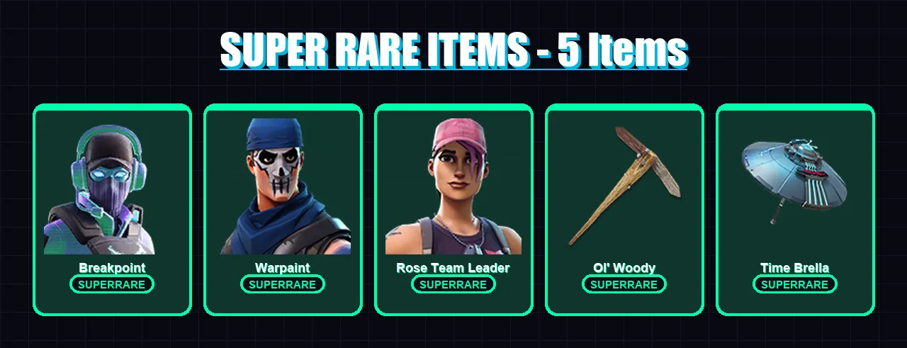 [PS4/PS5/PC] | Breakpoint | Warpaint | Rose Team Leader | The Scientist | Vendetta | 83 skin | 109 pickaxe | 113 emote | 100 glider | Lv1344